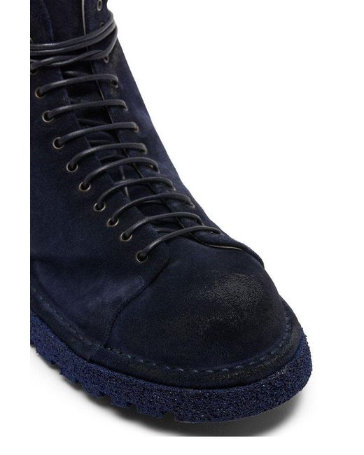 Marsèll Blue Pallottola Lace-up Ankle Boots for men