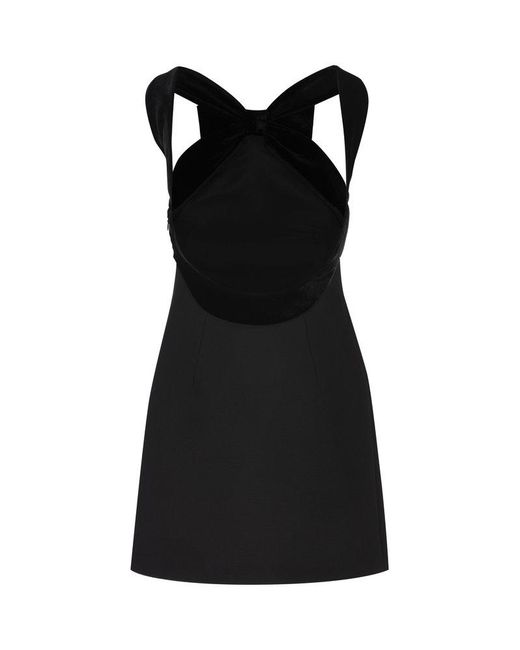 Miu Miu Bow-detailed Sleeveless Dress in Black | Lyst