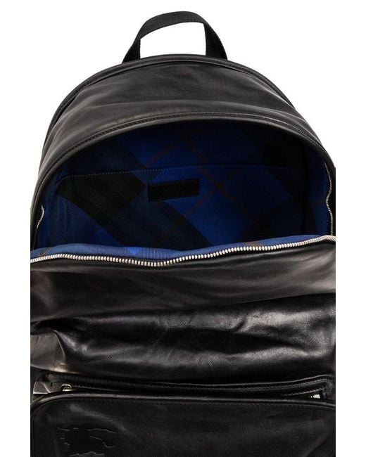 Burberry Black Leather Backpack for men