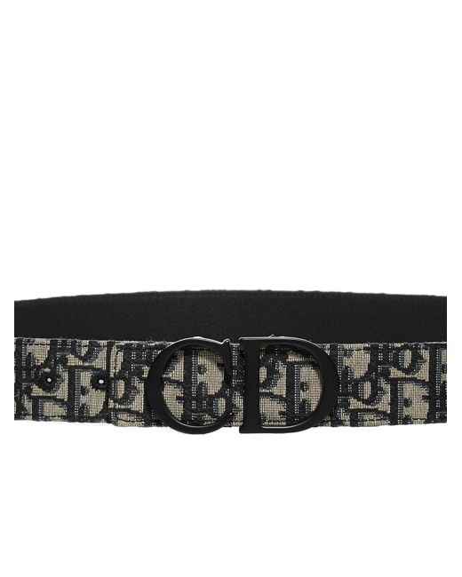 Dior Black Oblique Buckle Belt for men