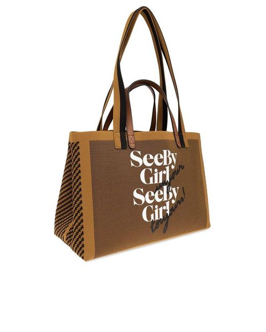 See By Chloé Brown 'see By Girl Un Jour' Shopper Bag,