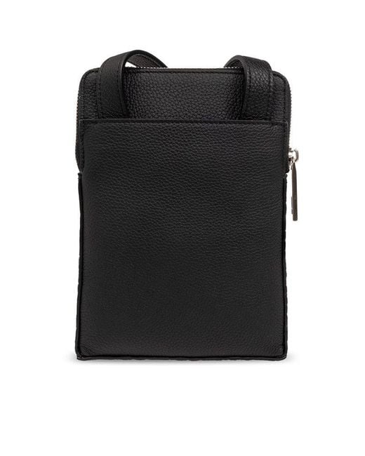 Ferragamo Black Leather Shoulder Bag, for men