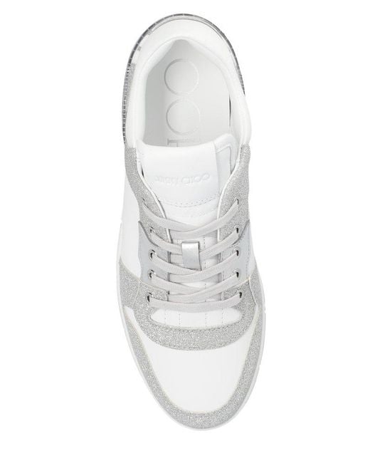 Jimmy Choo White Florent/M Low-Top Sneakers