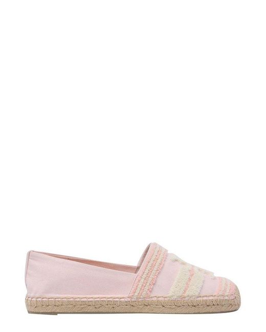 Tory Burch Pink Double T Slip-on Espadrilles