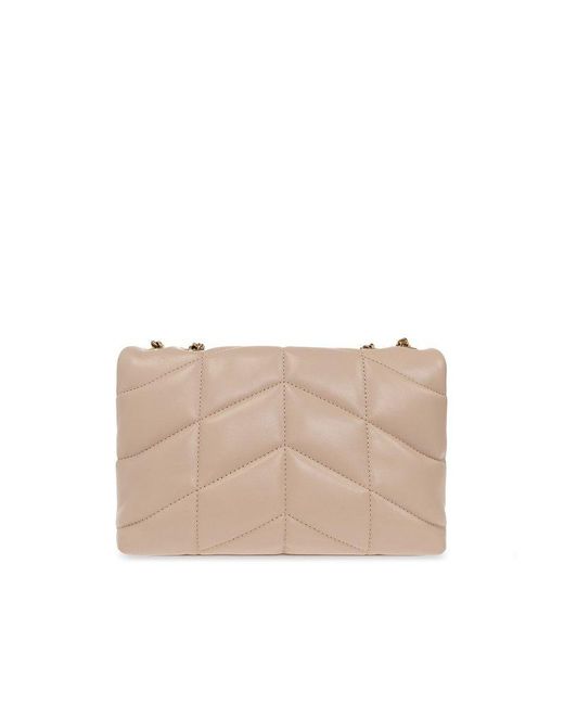 Saint Laurent Natural ‘Puffer Toy’ Shoulder Bag