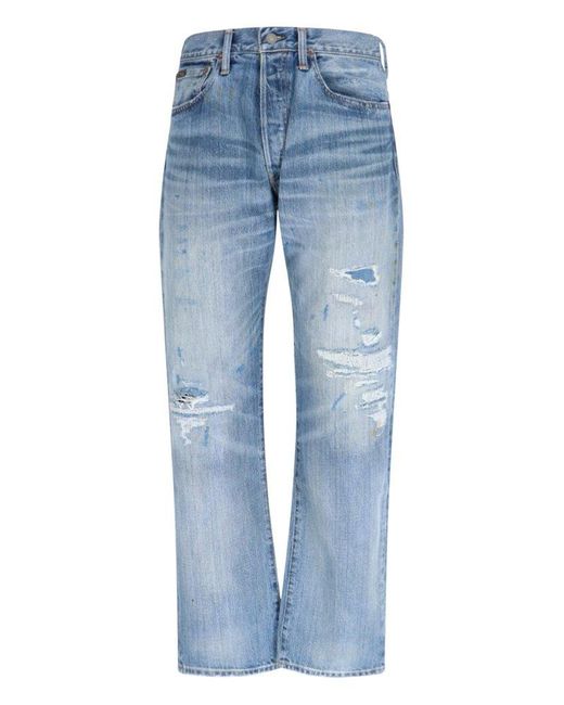 Polo Ralph Lauren Blue Destroyed Details Jeans for men
