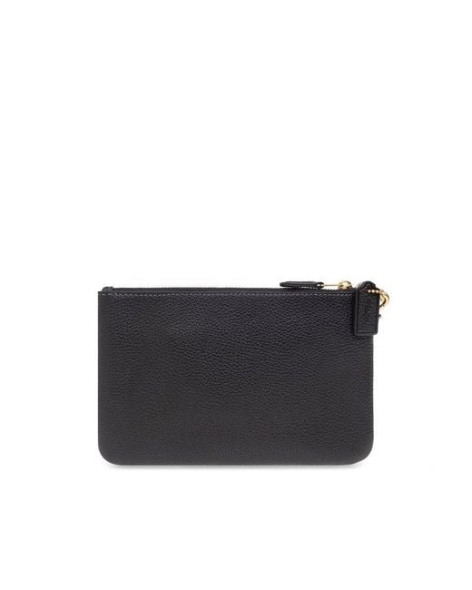 COACH Logo Plaque Small Wristlet Wallet in Black Lyst UK