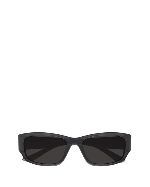 Balenciaga Black Rectangle Frame Sunglasses