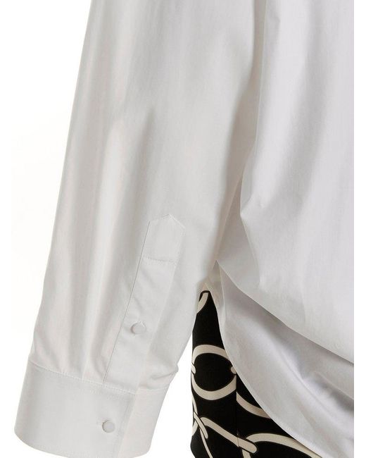 Valentino White Chain 1967 Long-sleeved Mini Dress