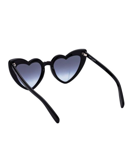 Saint Laurent Blue Heart Shaped Sunglasses
