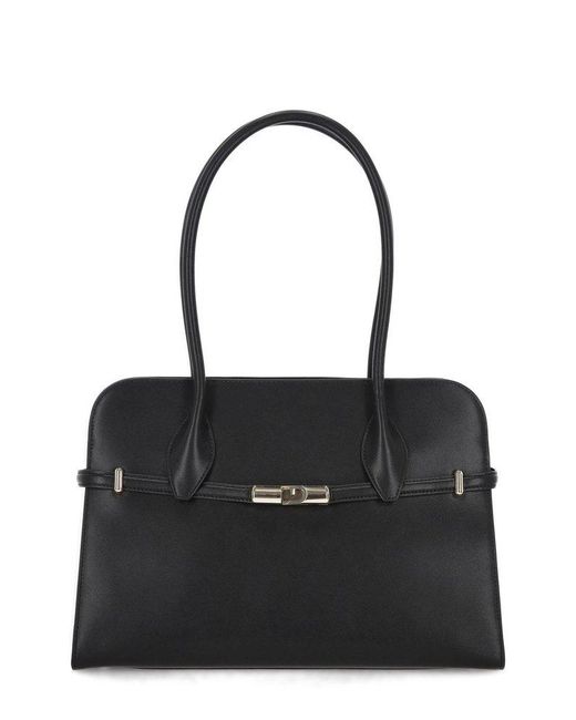 Furla Black Goccia Arch Logo Large Handbag