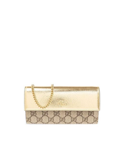 Gucci Natural 'GG Marmont' Wallet On Chain,