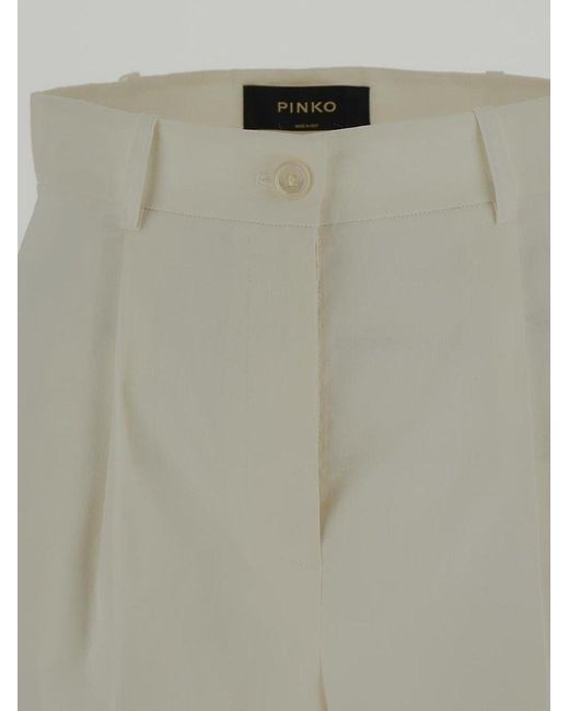 Pinko Gray High-waist Tailored Shorts