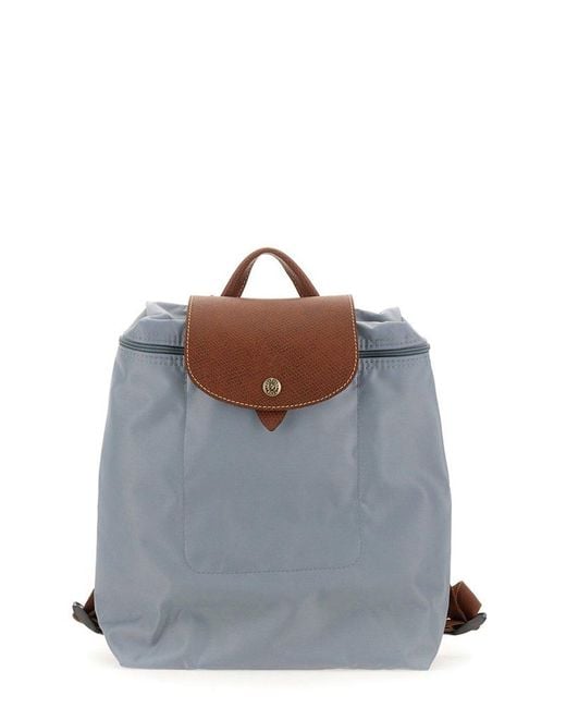 Longchamp Blue Le Pliage Zip-up Backpack