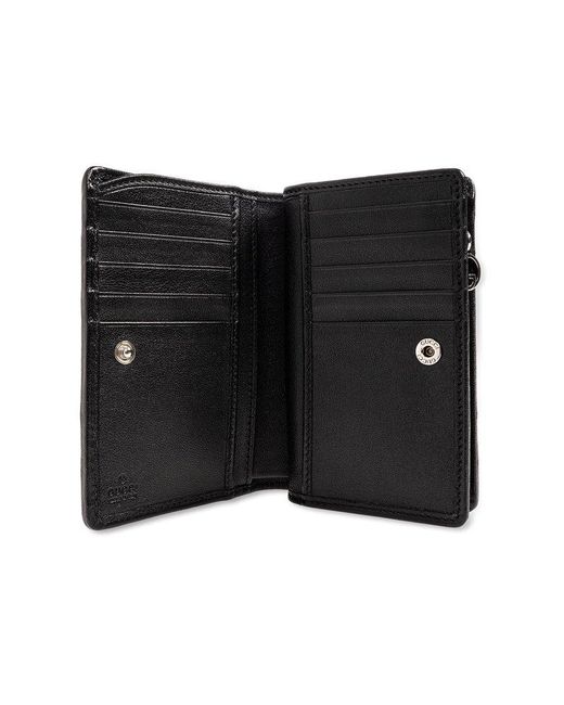 Gucci Leather Wallet With Logo, in Black | Lyst