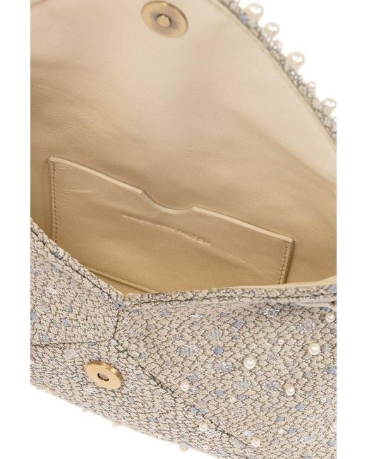 Dries Van Noten Natural Embellished Foldover Shoulder Bag