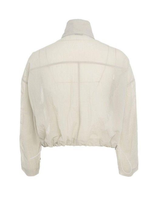 ジャケット SHORT JACKET IN TECHNICAL FABRIC WITH ORGANZA EFFECT Short jacket in technical organza-effect fabric PINKO