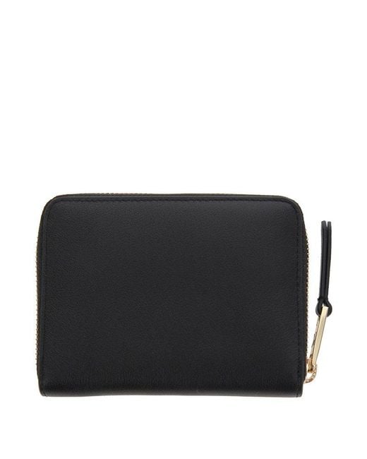Karl Lagerfeld Black K/signature Medium Zipped Wallet