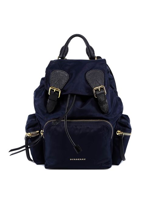 Burberry Blue Medium Nylon Backpack