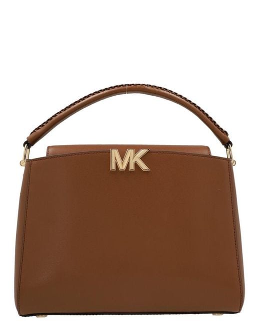 Michael Kors Leather Karlie Medium Shoulder Bag in Brown Lyst UK