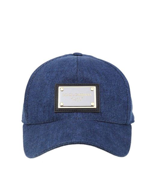 Logo Plaque Baseball Cap in Navy 