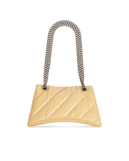 Balenciaga Metallic 'crush Small' Shoulder Bag,