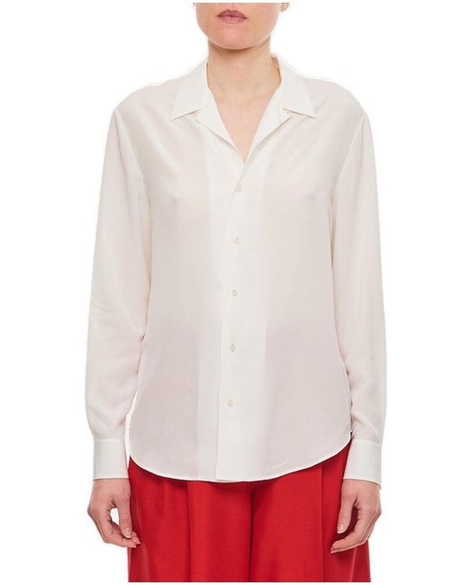 Ralph Lauren White Darien Silk Shirt