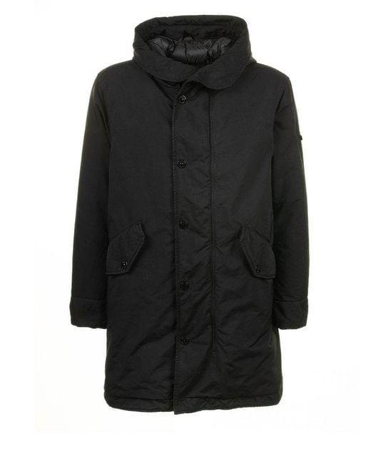Stone Island Black Anti-Drop Long Down Parka for men