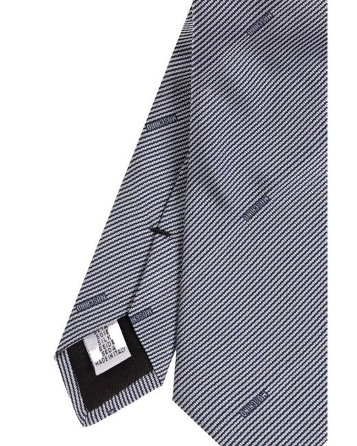 Moschino Gray Silk Tie, for men