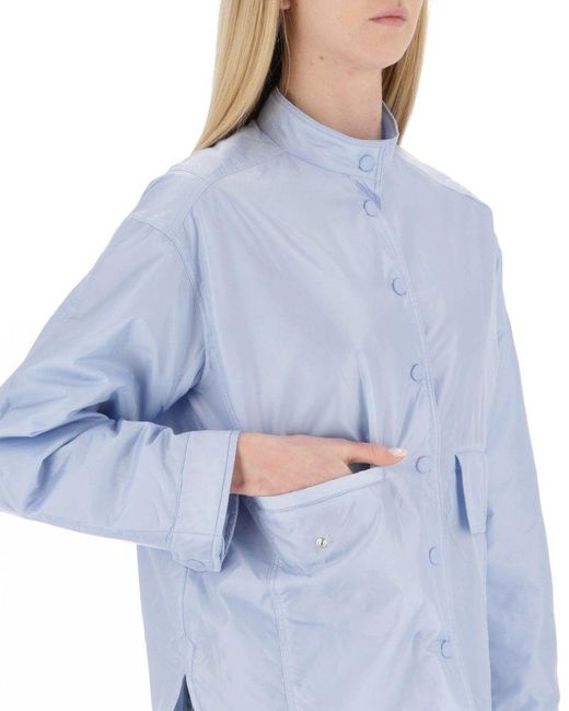 Aspesi Blue Alisha Classic Buttoned Jacket