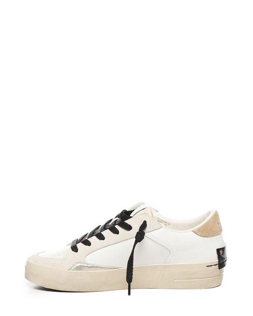 Crime London White Sk8 Deluxe Sneakers