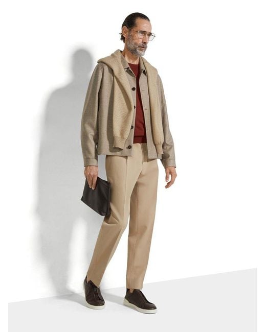Zegna Natural Button-Down Shirt Jacket for men