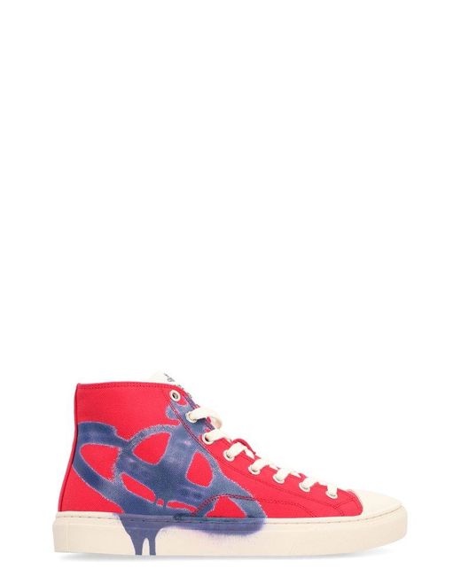 Vivienne Westwood Red Plimsoll High-Top Sneakers