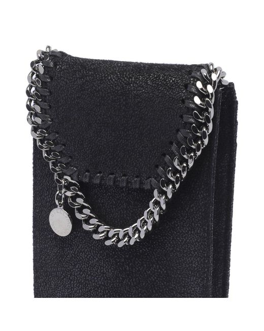 Stella McCartney Black Stitched-trim Chain-linked Phone Case