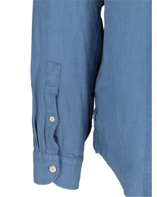 Paul Smith Blue Linen Shirt for men