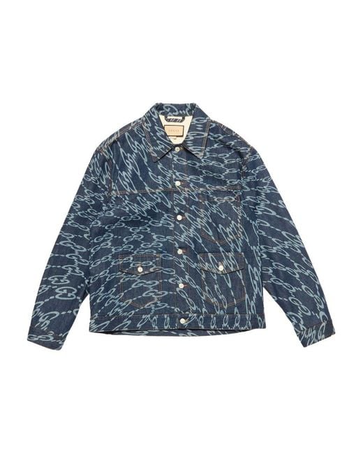 Gucci logo denim jacket clearance