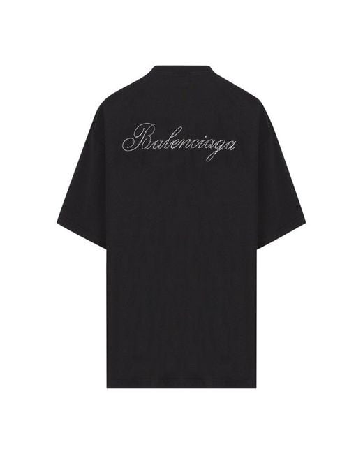 Balenciaga small logo store t shirt