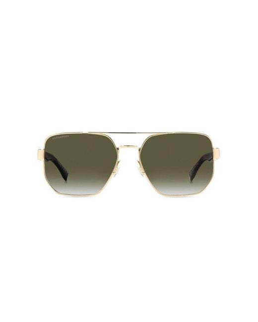 DSquared² Green Aviator Sunglasses for men