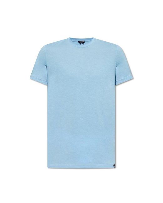 DSquared² Blue T-shirt With Logo, for men