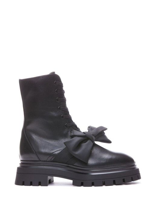 stuart weitzman lace up boots