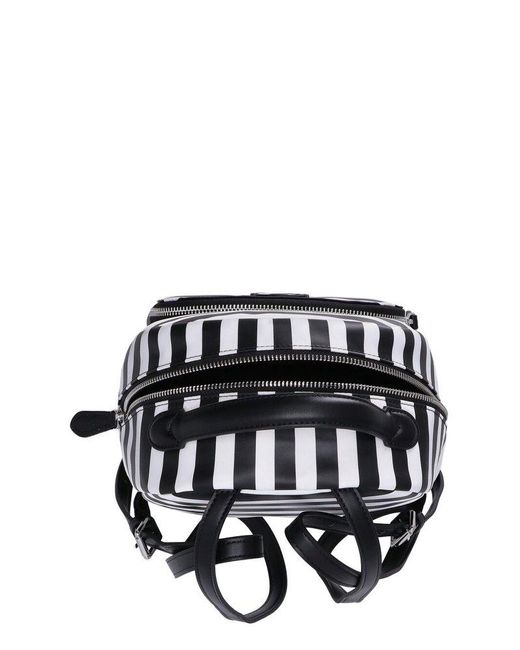 Karl Lagerfeld Blue Small Ikon Striped Backpack