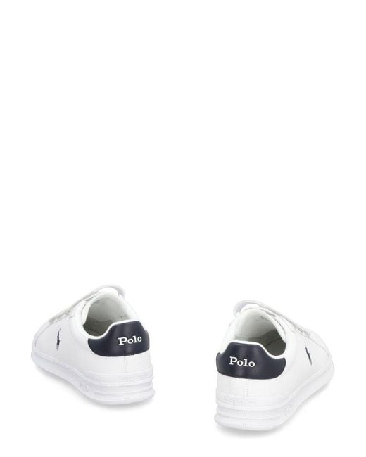 Polo Ralph Lauren White Pony Embroidered Low-top Sneakers