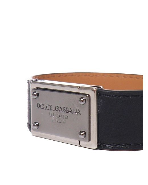 Dolce & Gabbana White Logo Engraved Bracelet for men