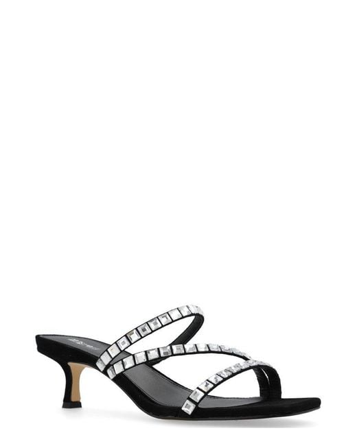 MICHAEL Michael Kors Black Embellished Open Toe Sandals
