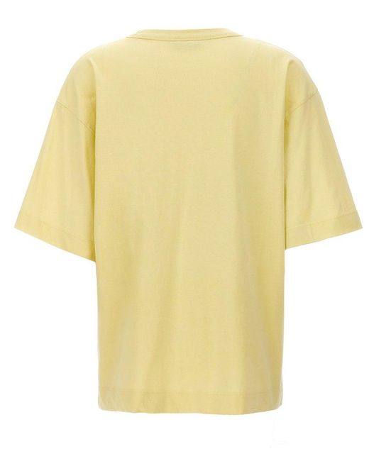 Dries Van Noten Yellow Hegels Crewneck T-shirt