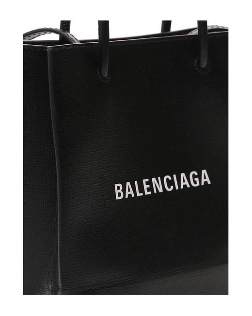 Balenciaga North South Xxs Shopping Tote Bag in Black | Lyst