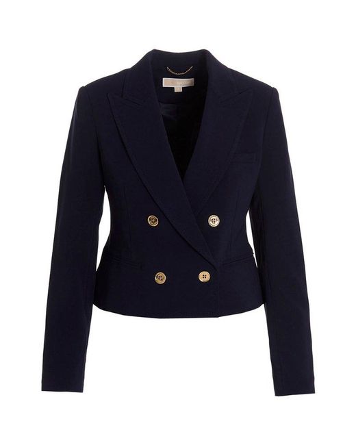 MICHAEL Michael Kors Blue Cropped Blazer Jacket