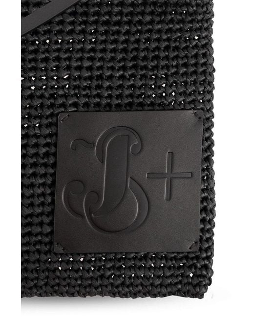 Jil Sander Black + Woven Shoulder Bag,