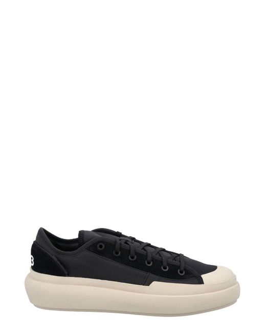 Y-3 Suede Ajatu Court Low Shoes in Black - Lyst