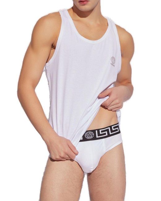 Versace White 'underwear' Collection Top, for men
